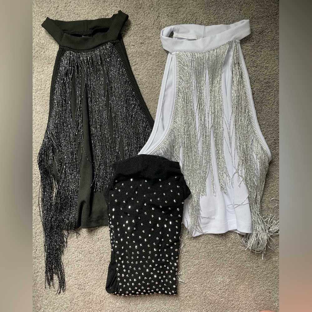 SHEIN glitter fringe rhinestone top lot size medium eras tour Taylor swift